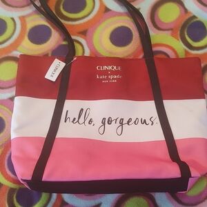 Kate Spade Pink and Red Color-Block Tote